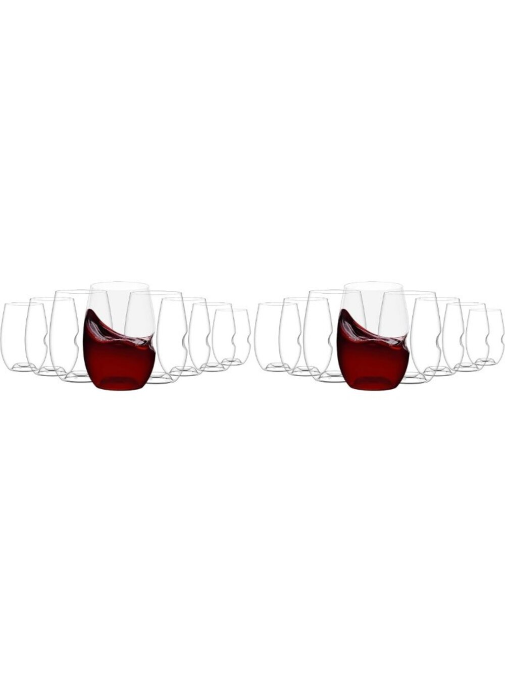 Unbreakable Stemless Wine Glasses - Shatterproof Tritan, 16oz, Set of 8